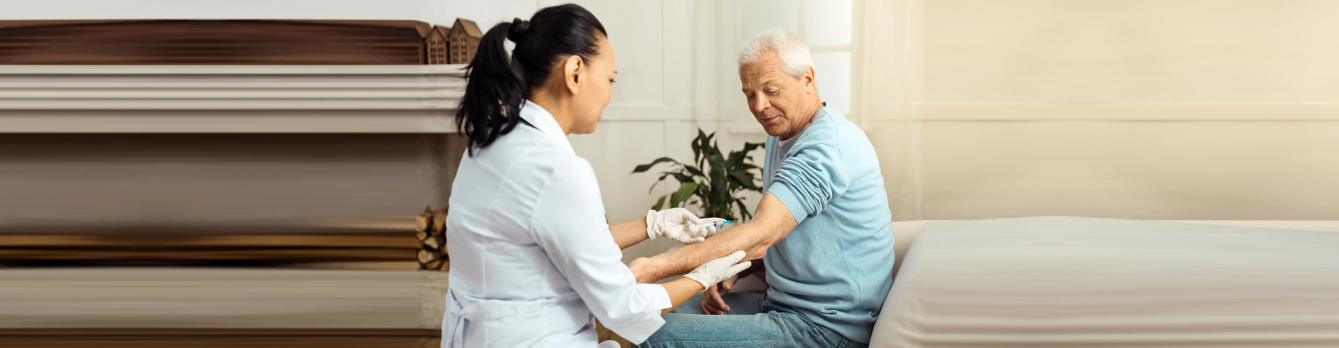 nurse doing injection